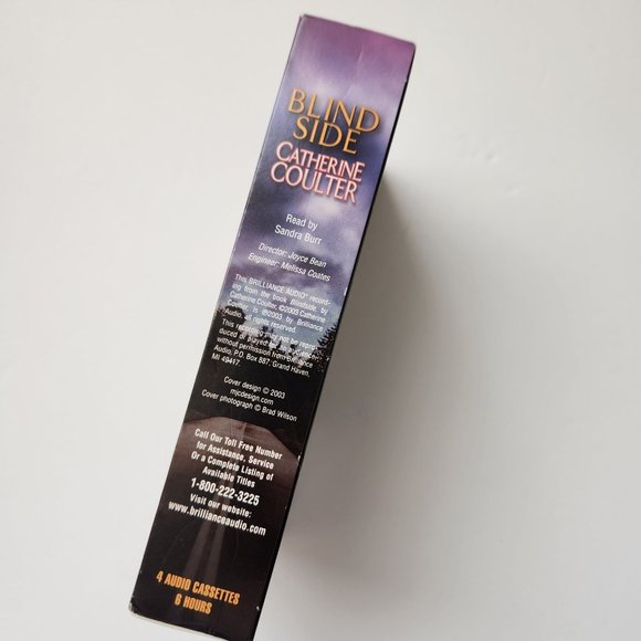 Catherine Coulter Blind Side Audio Cassette FBI Thriller 4 Tapes Brilliance Audi - Picture 3 of 6
